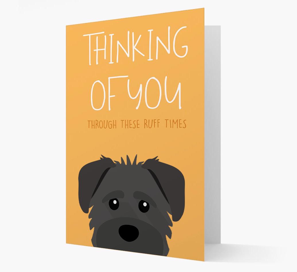 'Thinking of You Through These Ruff Times' Card with {breedFullName} Icon