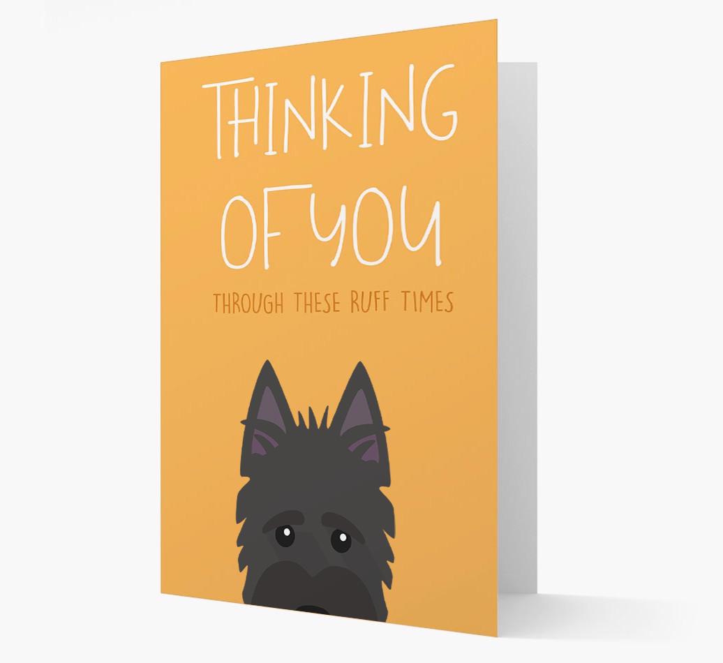 'Thinking of You Through These Ruff Times' Card with {breedFullName} Icon