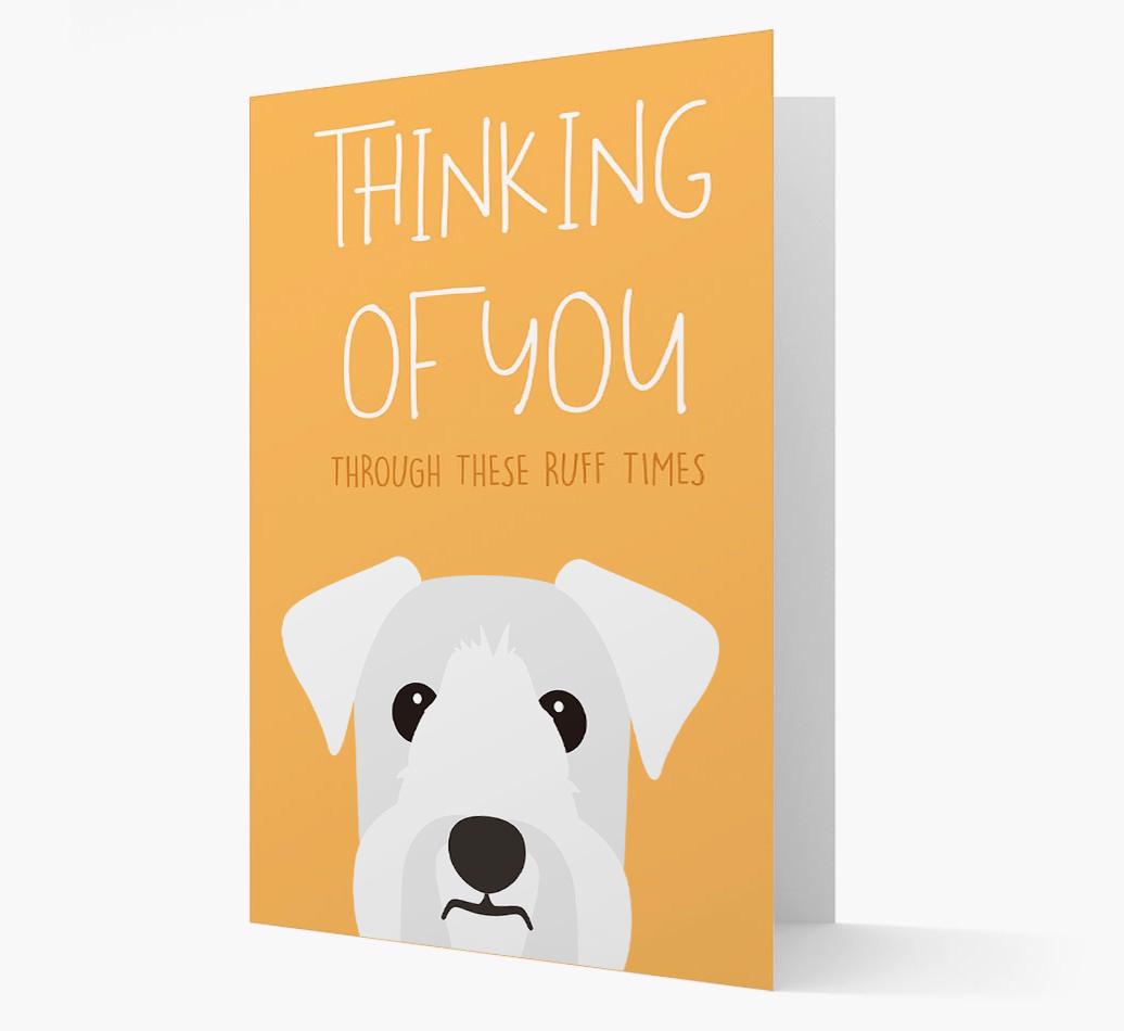 'Thinking of You Through These Ruff Times' Card with {breedFullName} Icon