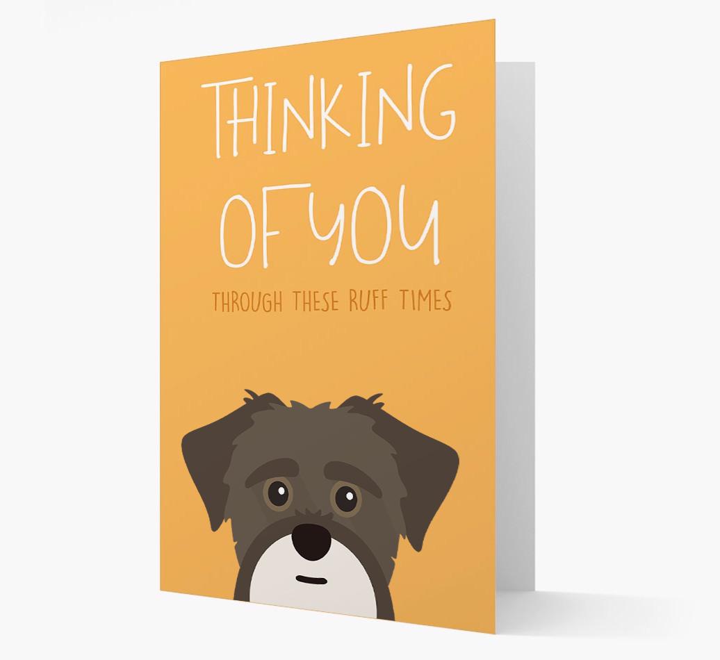 'Thinking of You Through These Ruff Times' Card with {breedFullName} Icon
