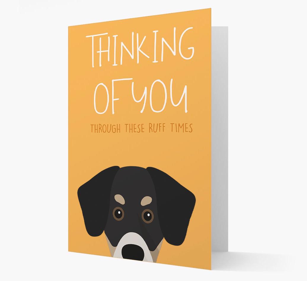 'Thinking of You Through These Ruff Times' Card with {breedFullName} Icon