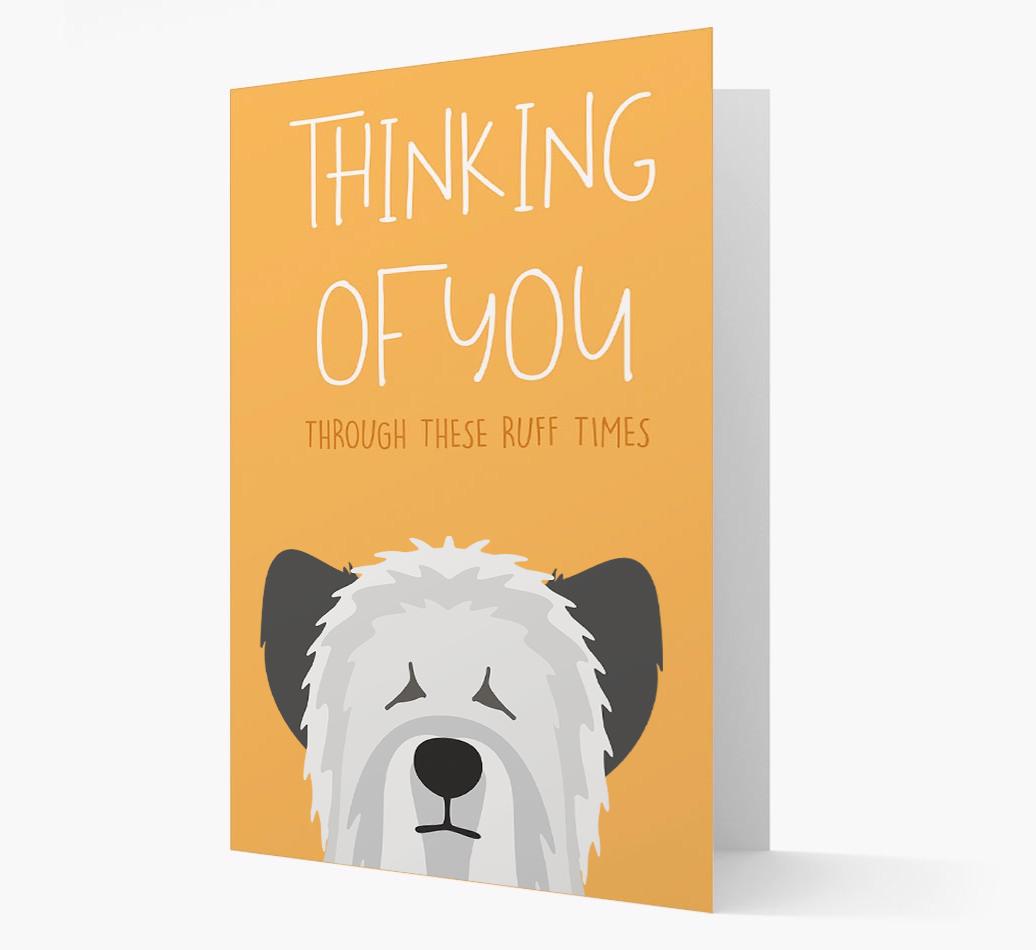 'Thinking of You Through These Ruff Times' Card with {breedFullName} Icon