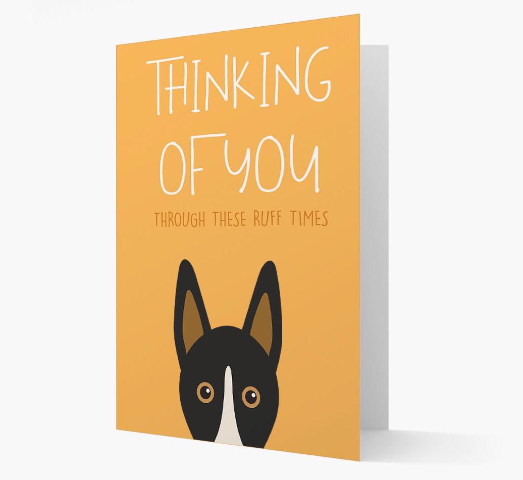 'Thinking of You Through These Ruff Times' Card with {breedFullName} Icon