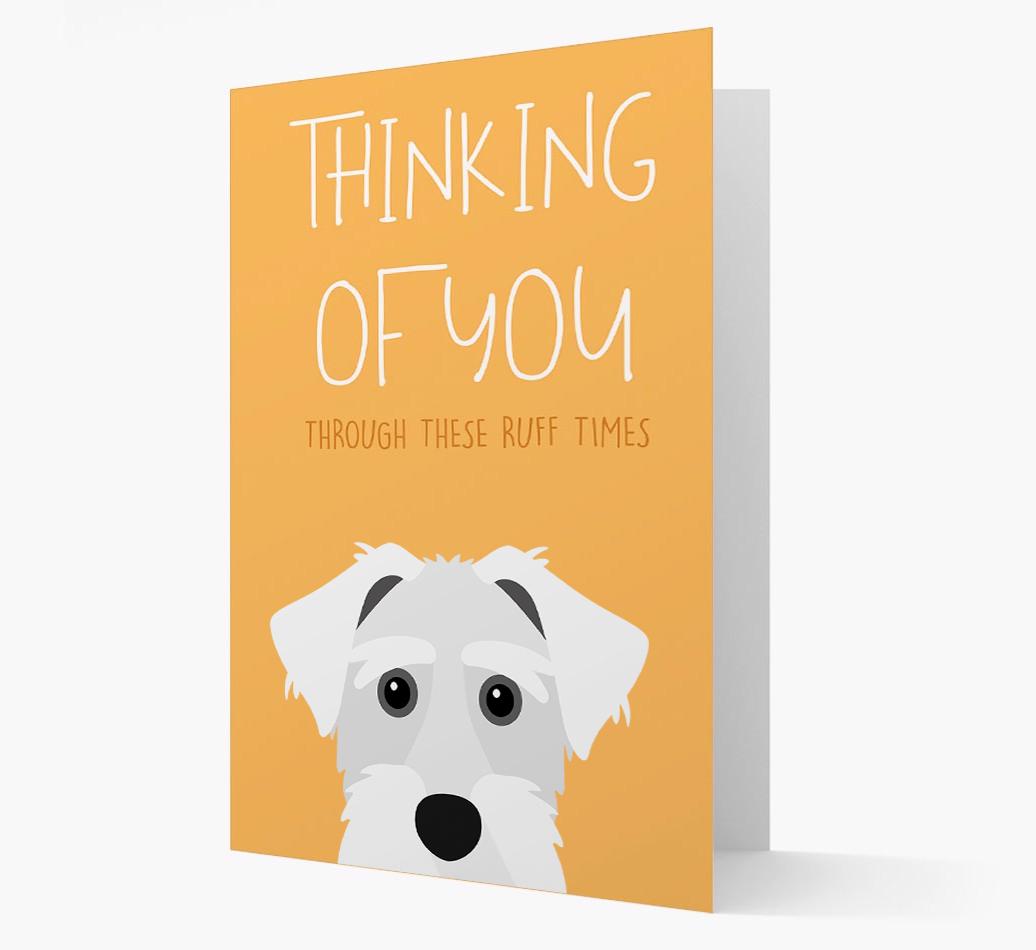 'Thinking of You Through These Ruff Times' Card with {breedFullName} Icon