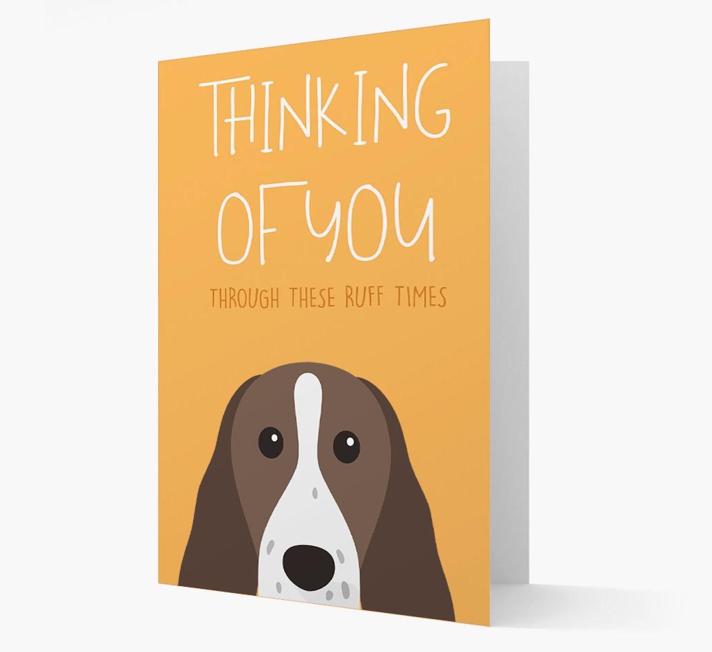 'Thinking of You Through These Ruff Times' Card with {breedFullName} Icon