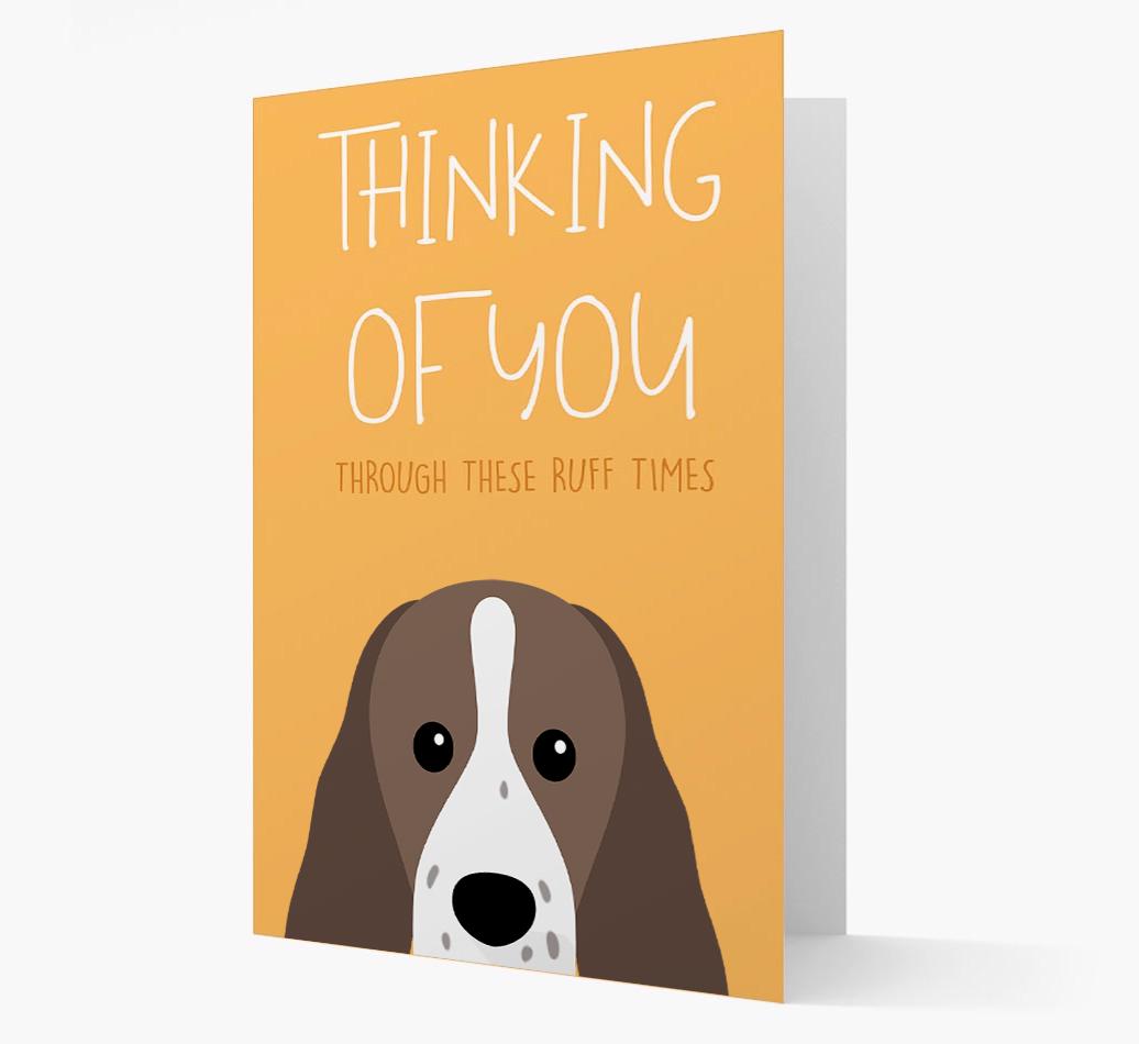 'Thinking of You Through These Ruff Times' Card with {breedFullName} Icon