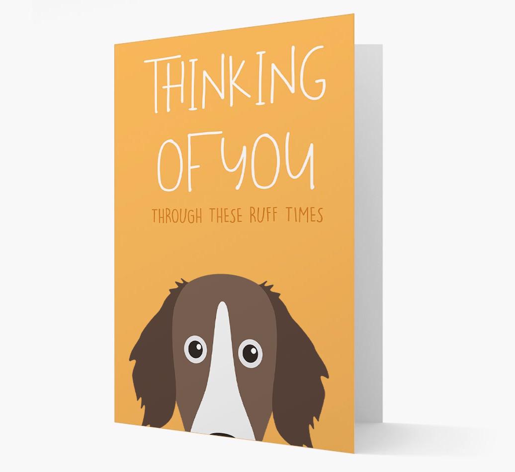 'Thinking of You Through These Ruff Times' Card with {breedFullName} Icon