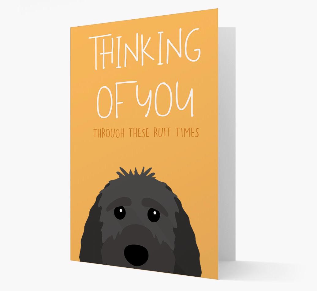 'Thinking of You Through These Ruff Times' Card with {breedFullName} Icon