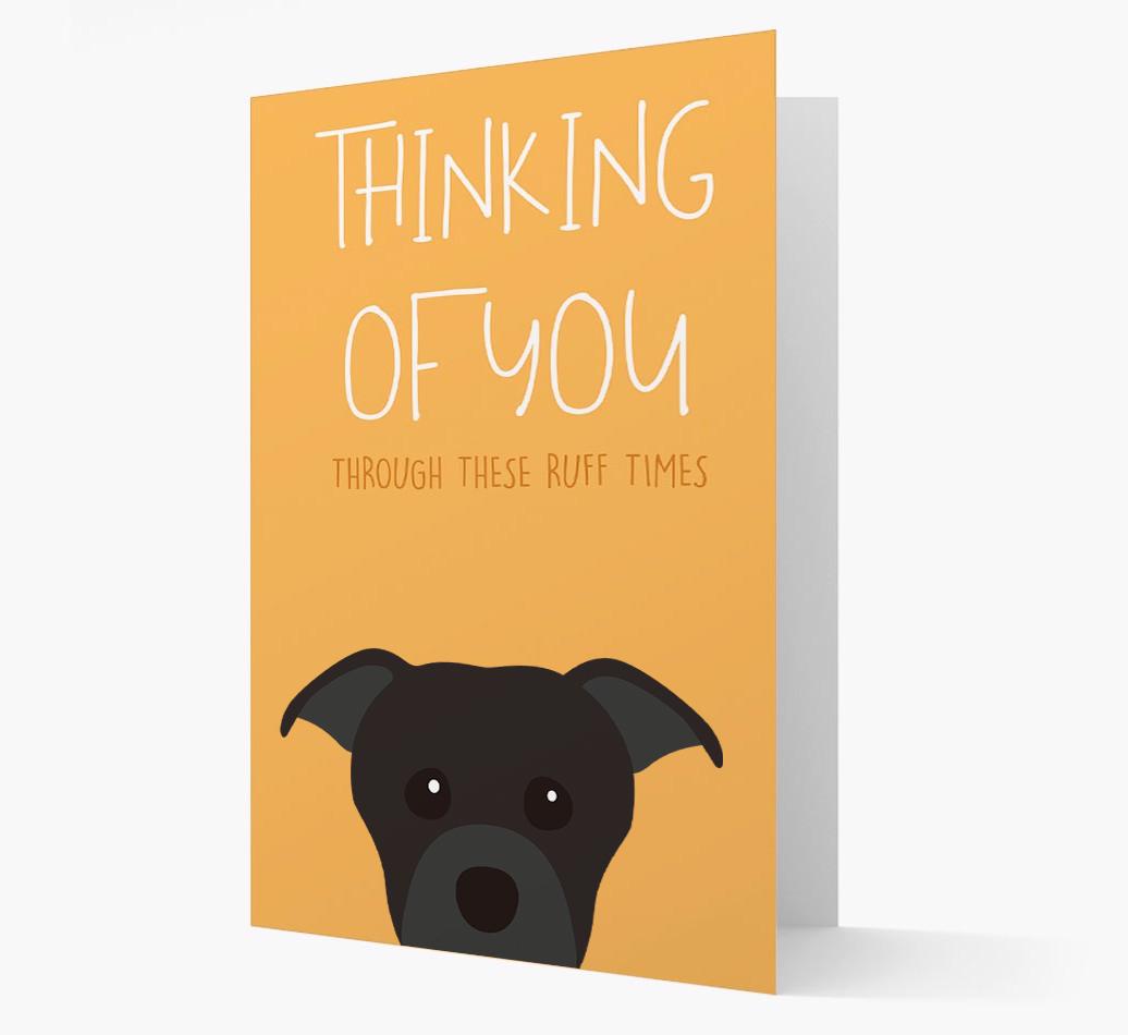 'Thinking of You Through These Ruff Times' Card with {breedFullName} Icon