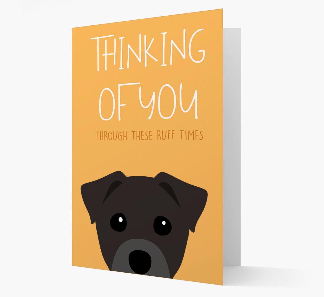 'Thinking of You Through These Ruff Times' Card with {breedFullName} Icon