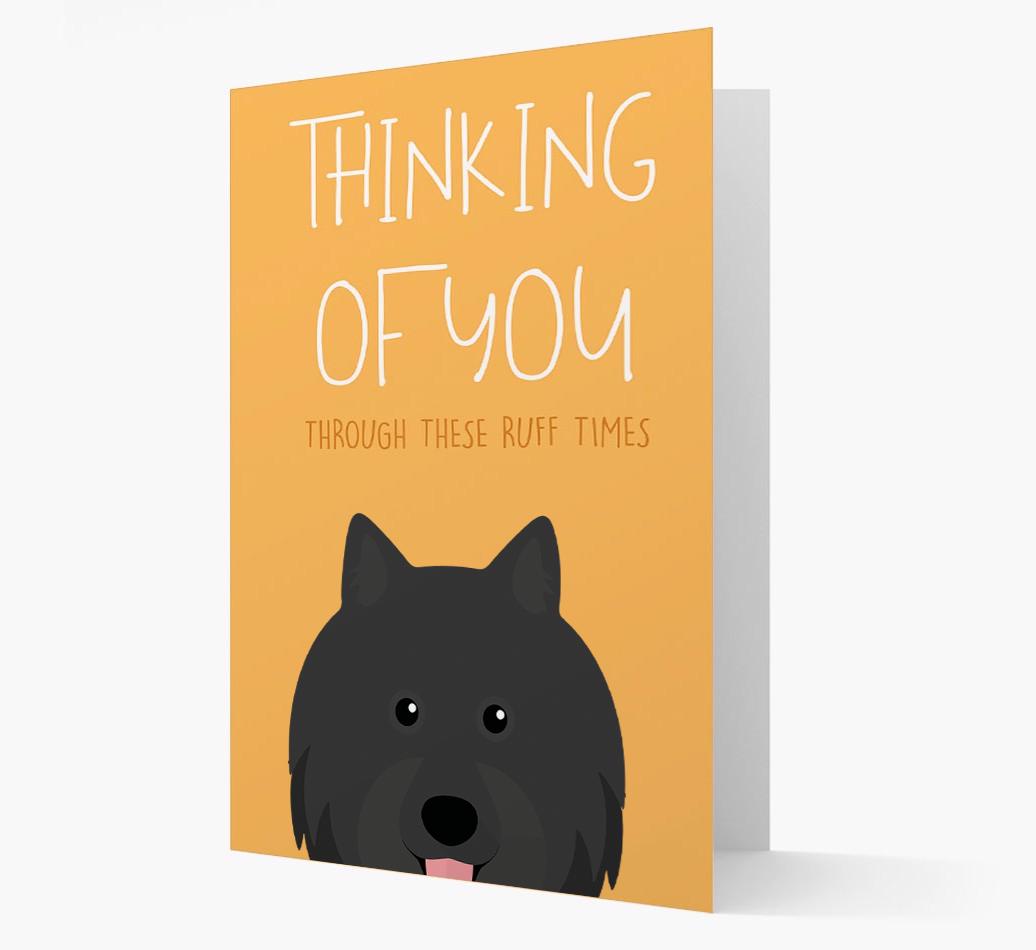 'Thinking of You Through These Ruff Times' Card with {breedFullName} Icon