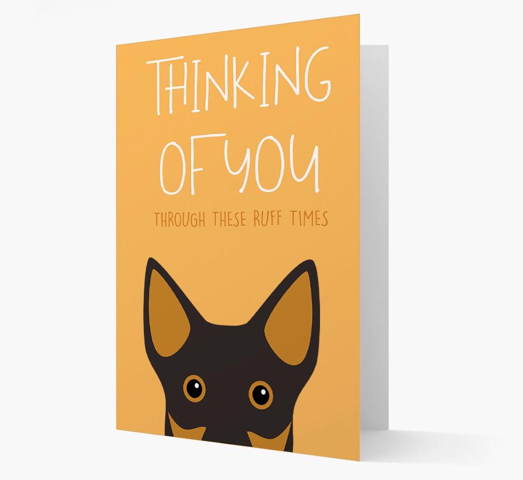 'Thinking of You Through These Ruff Times' Card with {breedFullName} Icon
