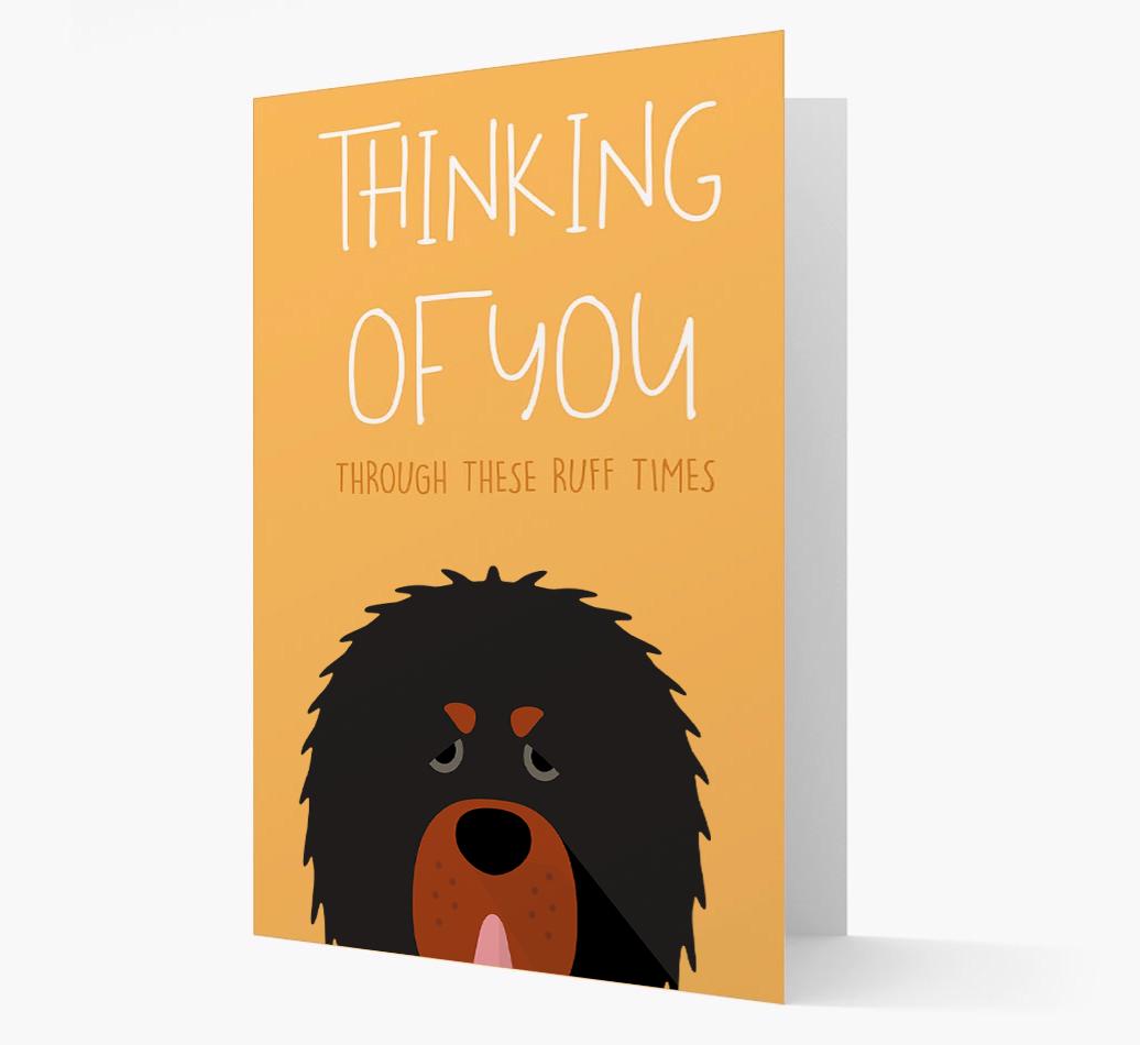 'Thinking of You Through These Ruff Times' Card with {breedFullName} Icon