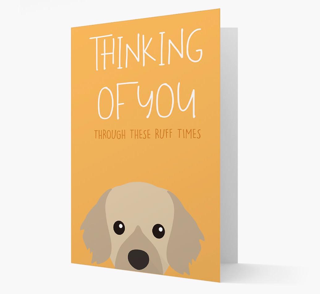 'Thinking of You Through These Ruff Times' Card with {breedFullName} Icon