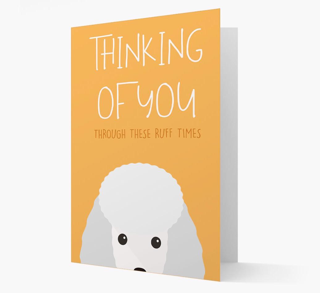 'Thinking of You Through These Ruff Times' Card with {breedFullName} Icon