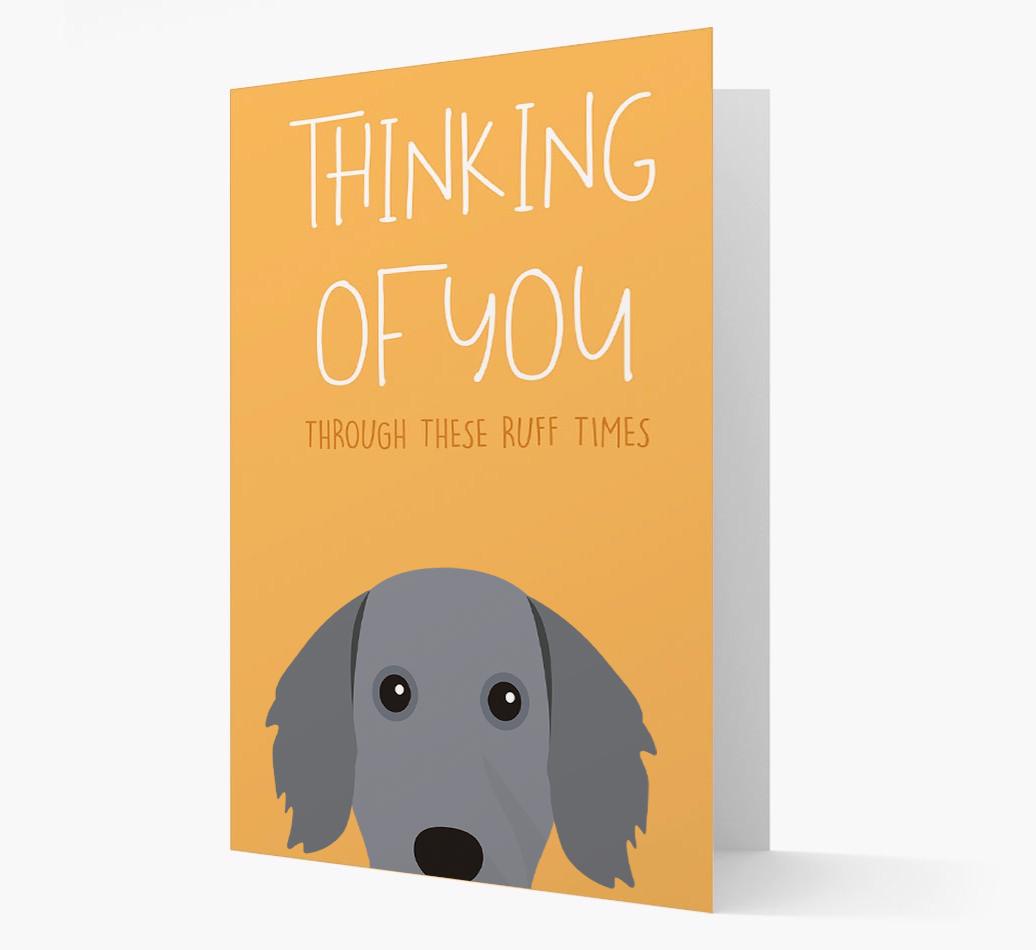 'Thinking of You Through These Ruff Times' Card with {breedFullName} Icon