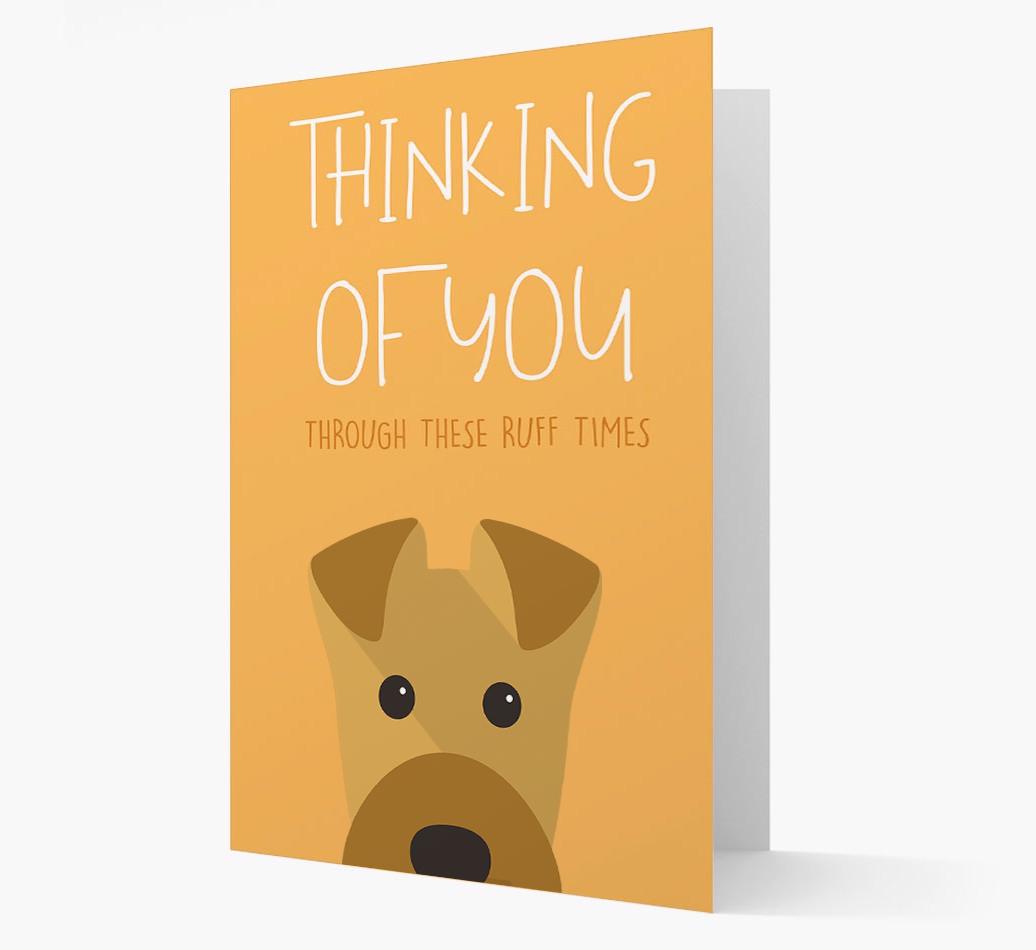 'Thinking of You Through These Ruff Times' Card with {breedFullName} Icon