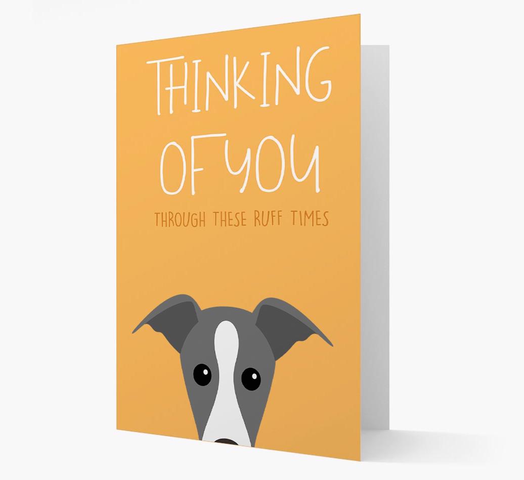 'Thinking of You Through These Ruff Times' Card with {breedFullName} Icon