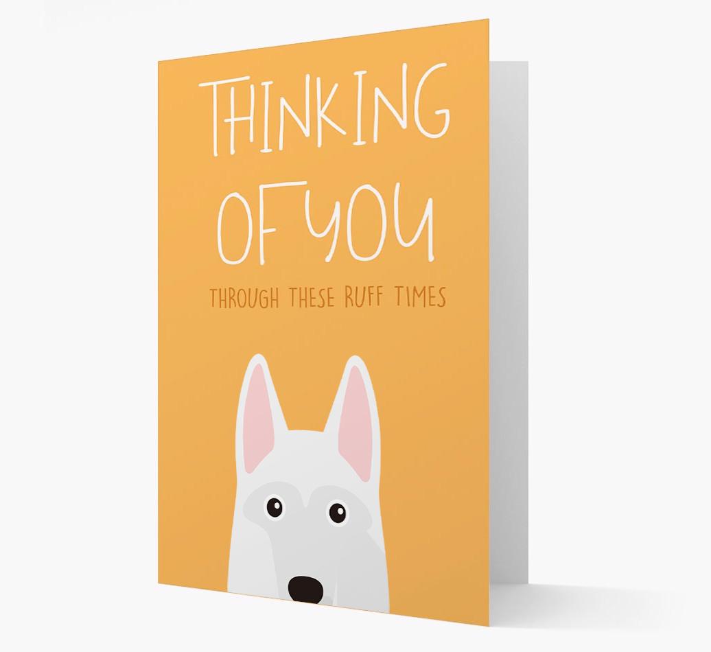 'Thinking of You Through These Ruff Times' Card with {breedFullName} Icon