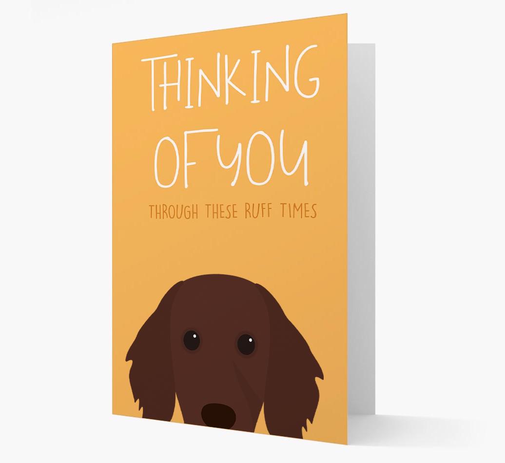 'Thinking of You Through These Ruff Times' Card with {breedFullName} Icon
