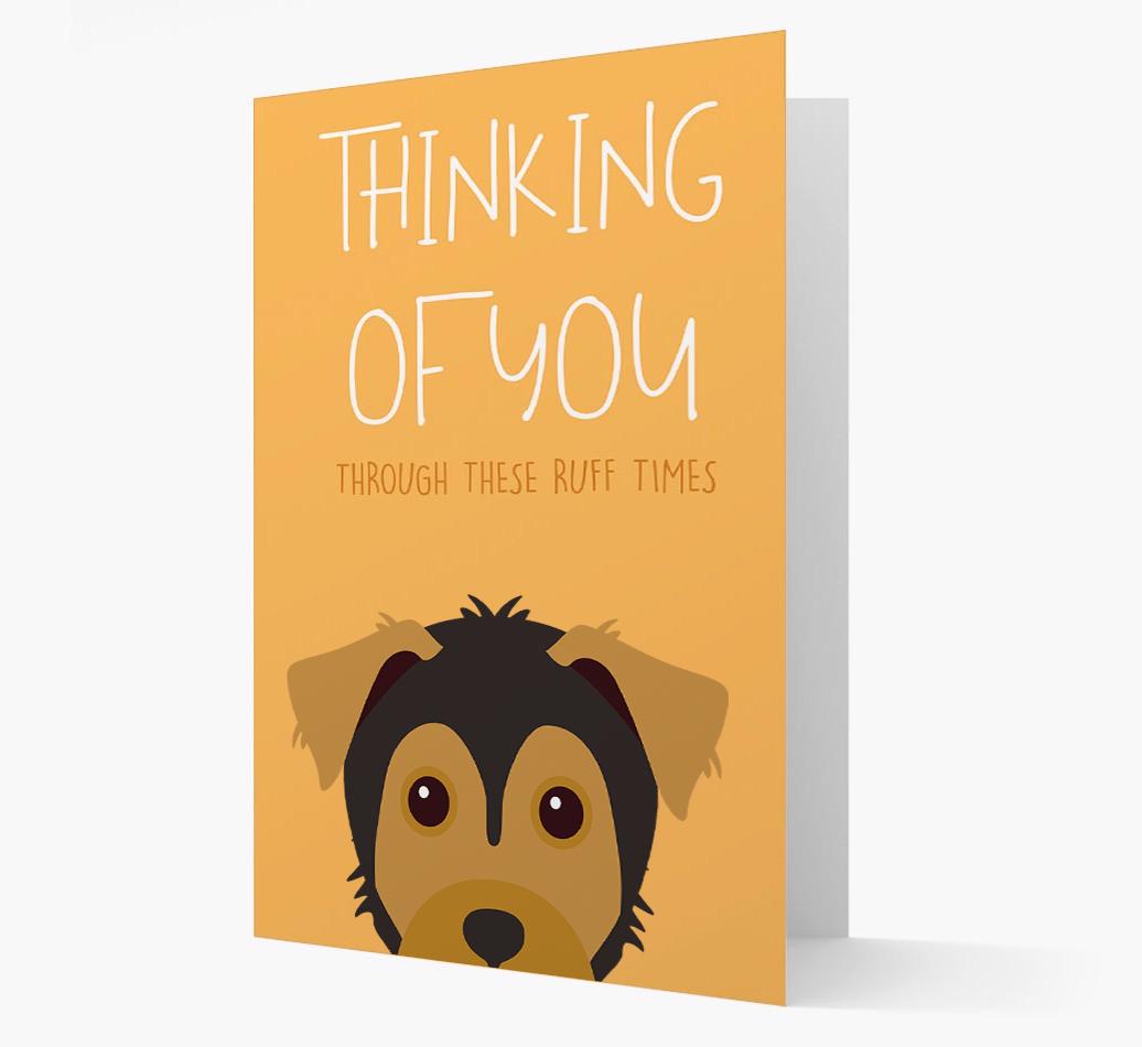'Thinking of You Through These Ruff Times' Card with {breedFullName} Icon