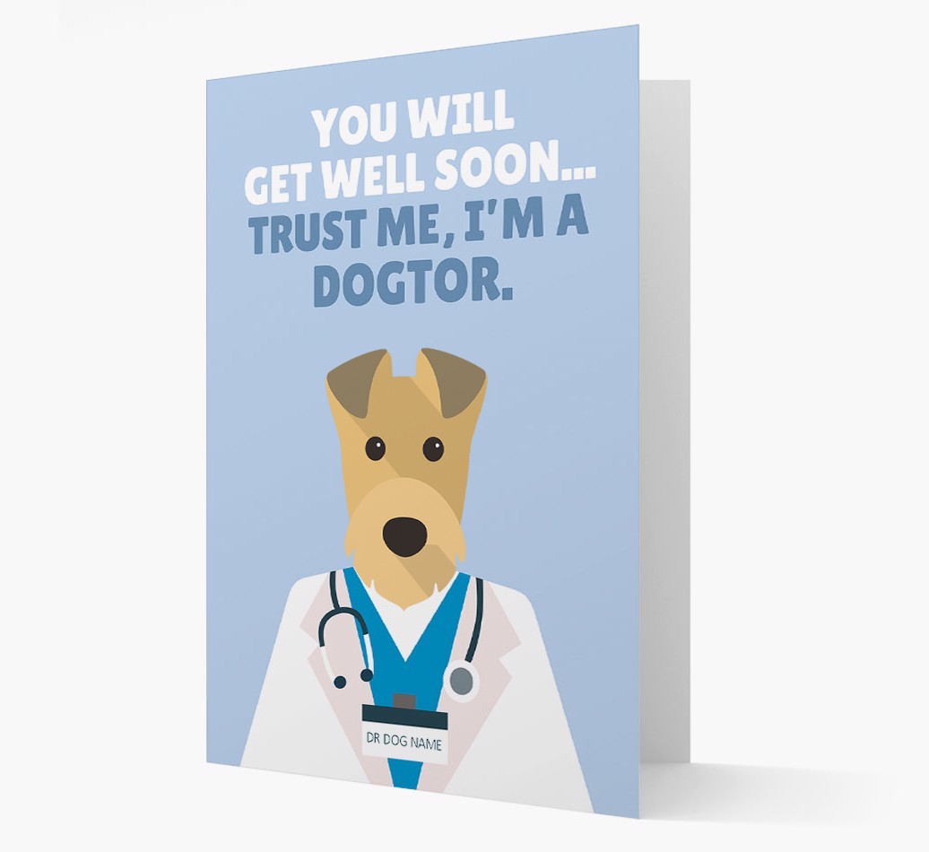 Personalised 'Trust me I'm a Dogtor' Get Well Soon Card
