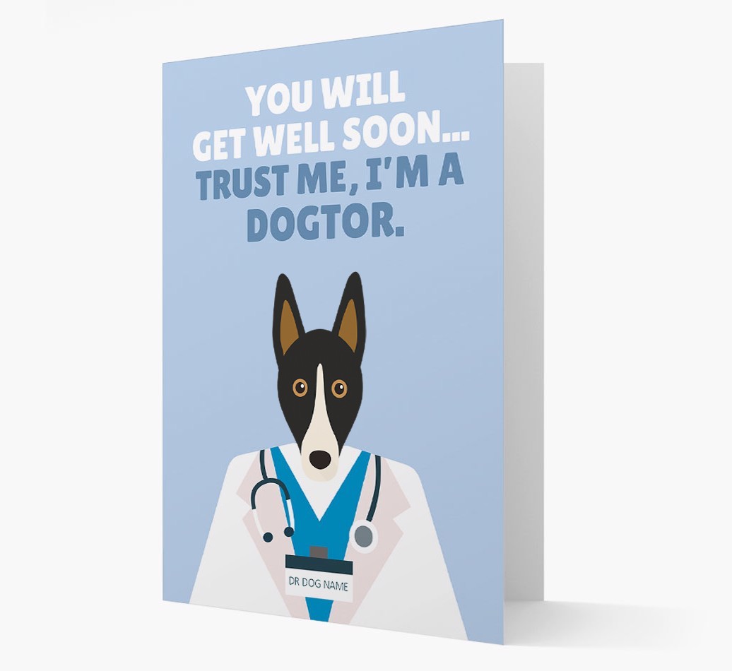 Personalised 'Trust me I'm a Dogtor' Get Well Soon Card