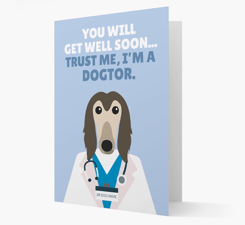 Personalised 'Trust me I'm a Dogtor' Get Well Soon Card