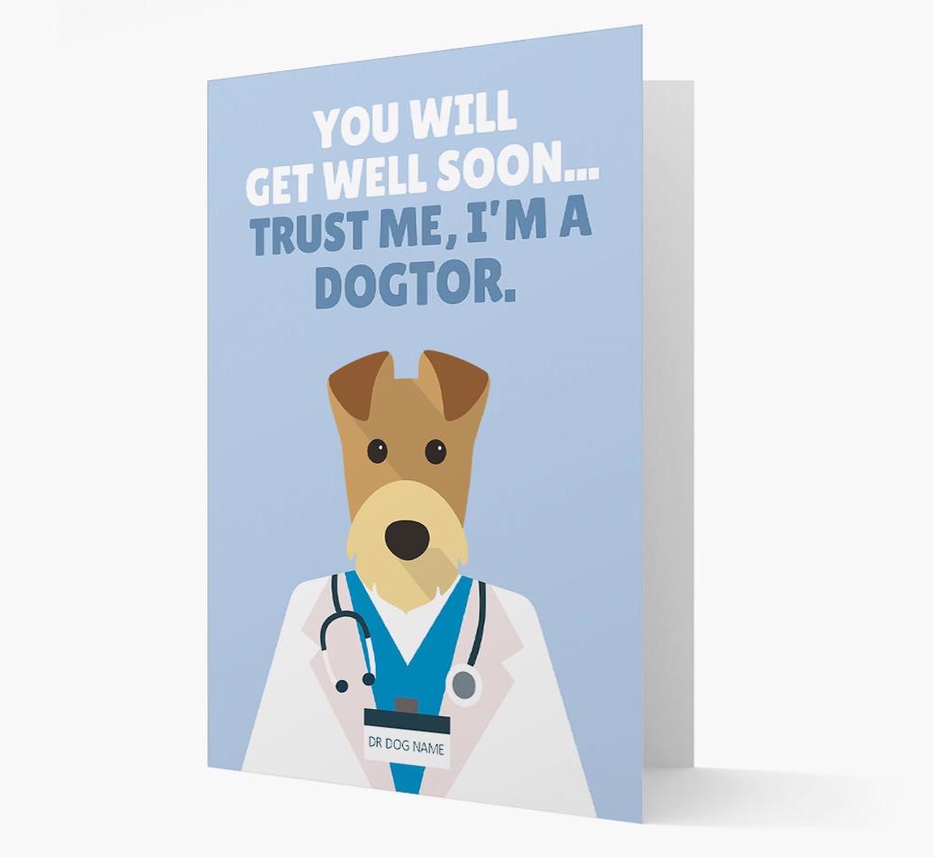 Personalised 'Trust me I'm a Dogtor' Get Well Soon Card