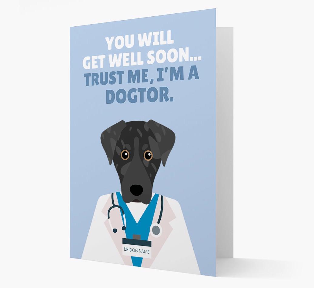 Personalised 'Trust me I'm a Dogtor' Get Well Soon Card
