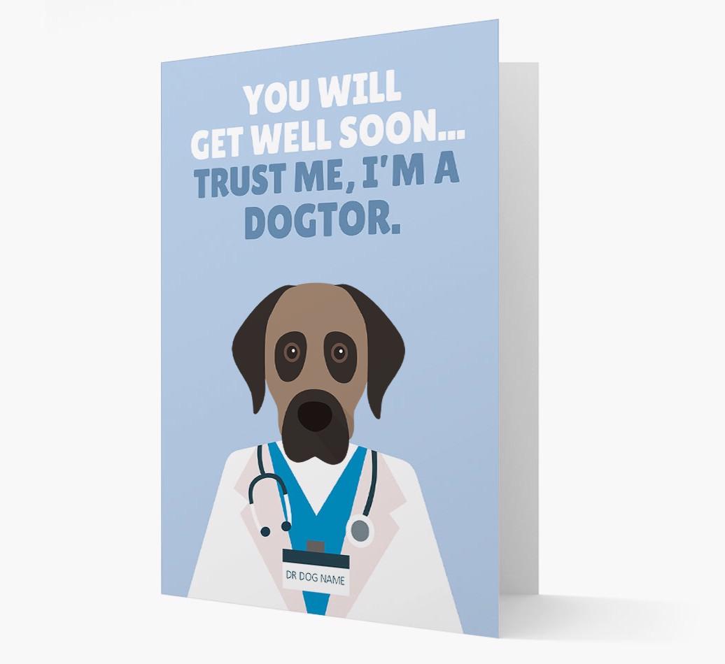 Personalised 'Trust me I'm a Dogtor' Get Well Soon Card