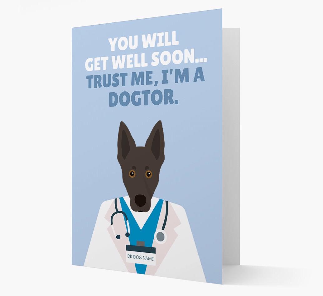 Personalised 'Trust me I'm a Dogtor' Get Well Soon Card