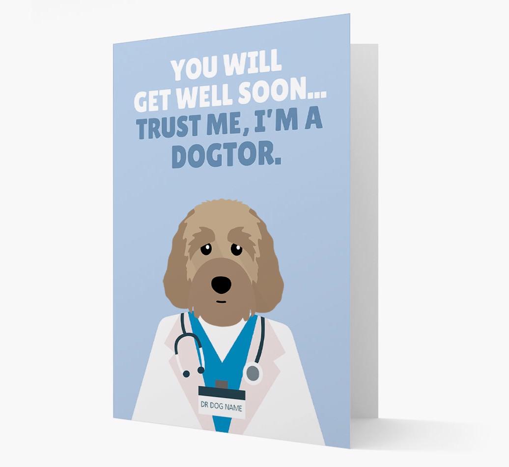 Personalised 'Trust me I'm a Dogtor' Get Well Soon Card