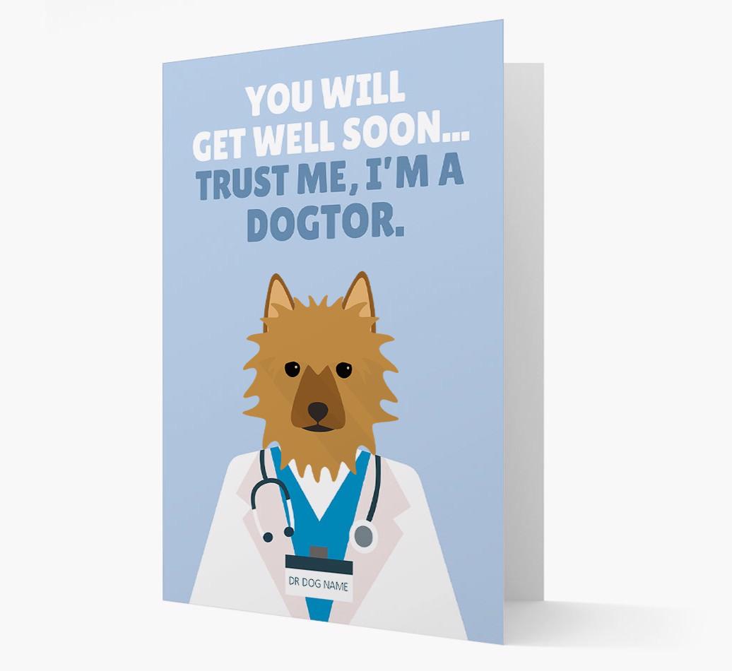 Personalised 'Trust me I'm a Dogtor' Get Well Soon Card