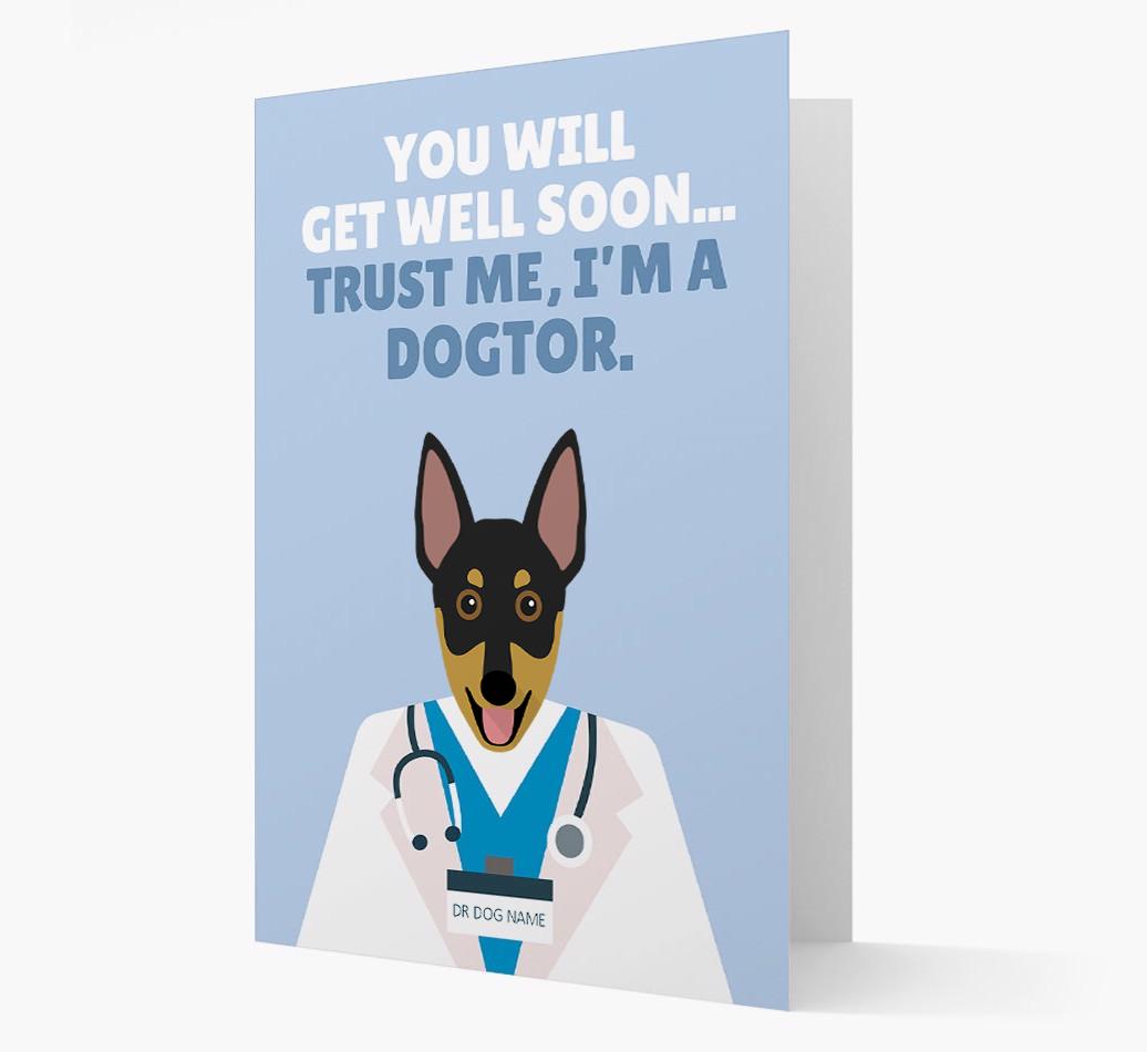 Personalised 'Trust me I'm a Dogtor' Get Well Soon Card