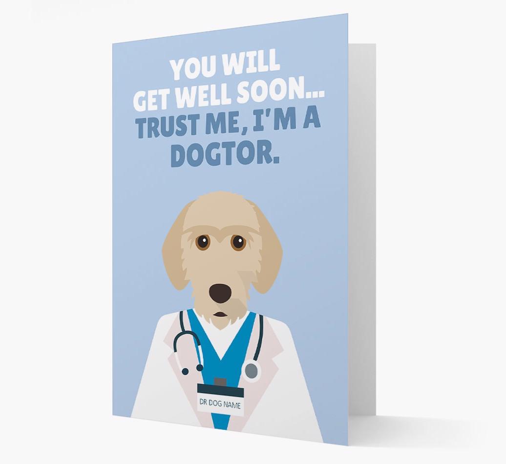 Personalised 'Trust me I'm a Dogtor' Get Well Soon Card