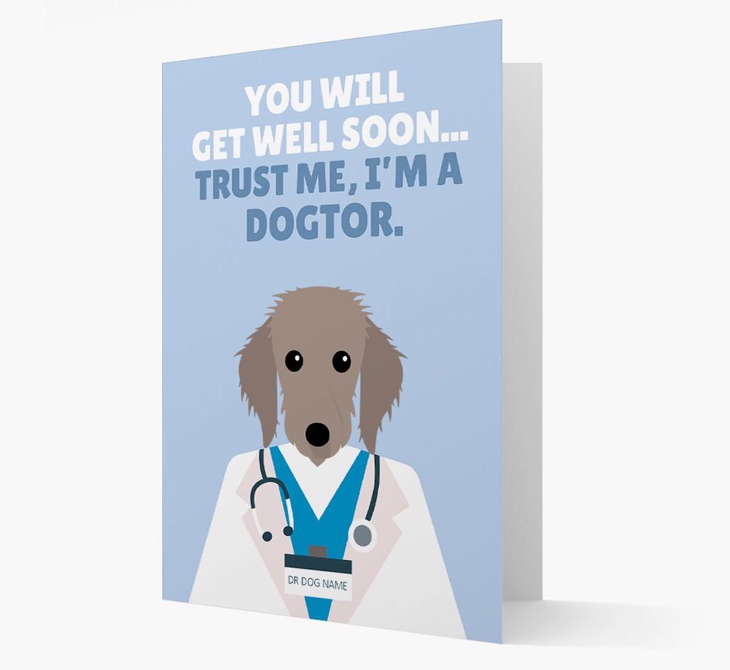 Personalised 'Trust me I'm a Dogtor' Get Well Soon Card