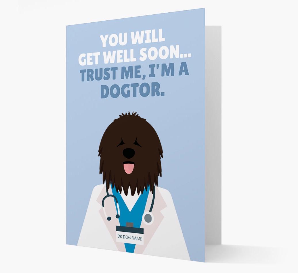Personalised 'Trust me I'm a Dogtor' Get Well Soon Card