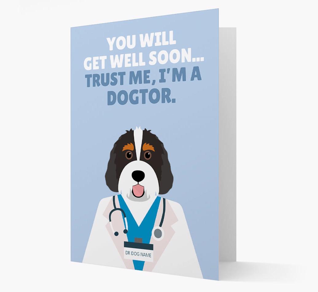 Personalised 'Trust me I'm a Dogtor' Get Well Soon Card