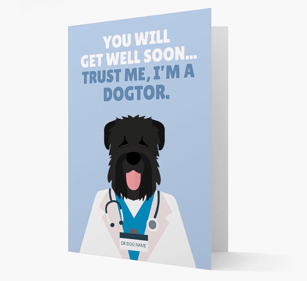 Personalised 'Trust me I'm a Dogtor' Get Well Soon Card