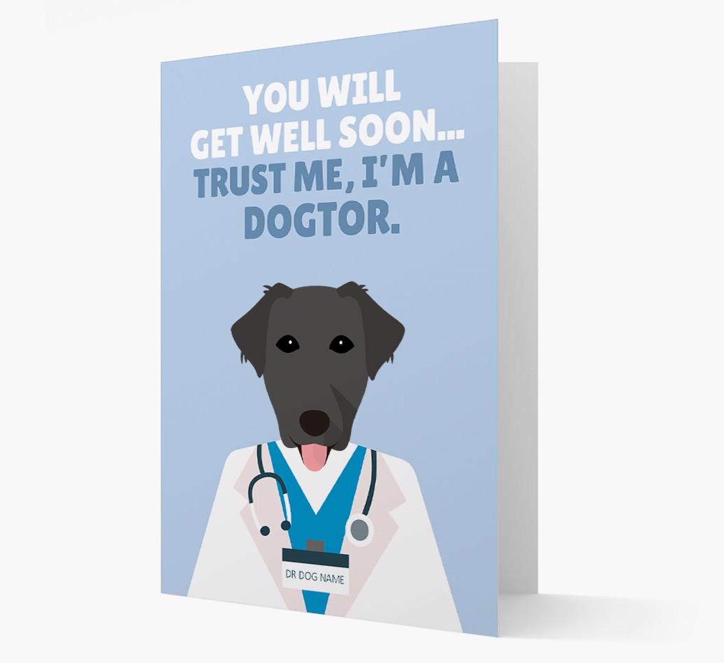 Personalised 'Trust me I'm a Dogtor' Get Well Soon Card