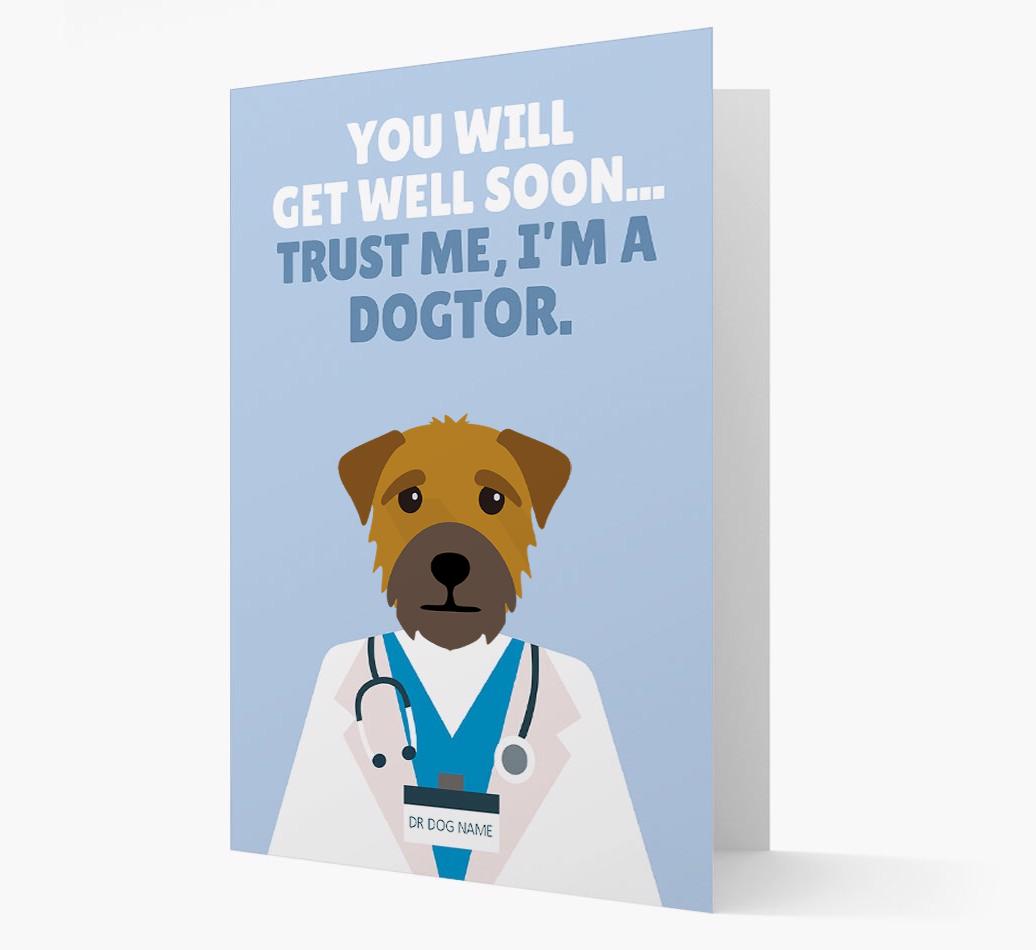 Personalised 'Trust me I'm a Dogtor' Get Well Soon Card