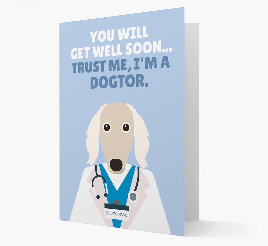 Personalised 'Trust me I'm a Dogtor' Get Well Soon Card