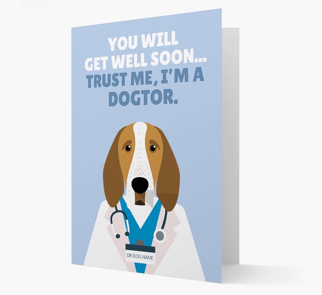 Personalised 'Trust me I'm a Dogtor' Get Well Soon Card