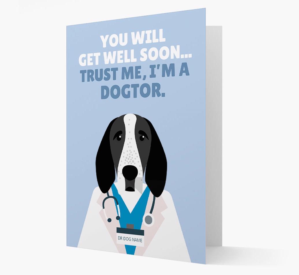 Personalised 'Trust me I'm a Dogtor' Get Well Soon Card