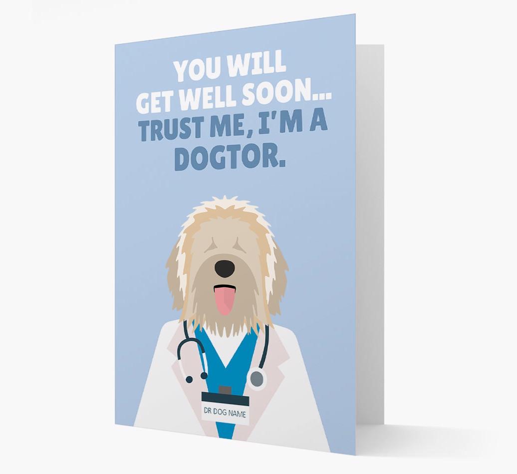 Personalised 'Trust me I'm a Dogtor' Get Well Soon Card