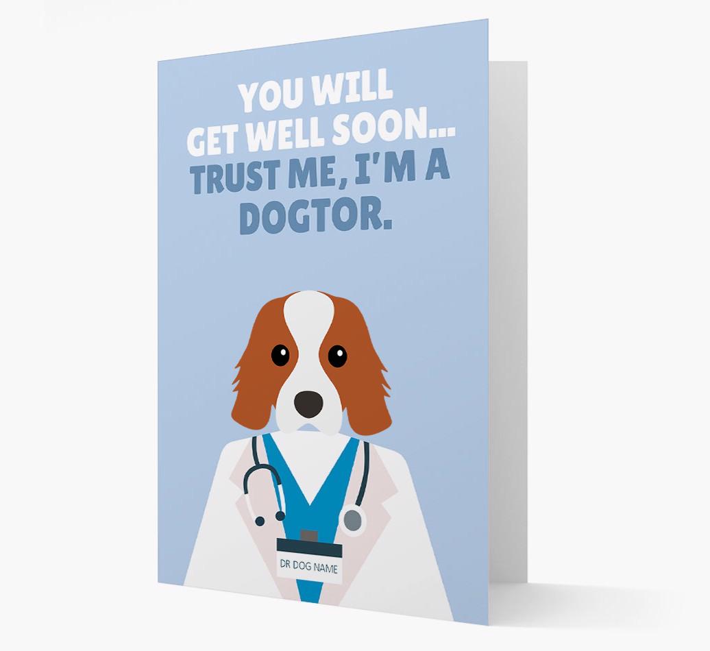 Personalised 'Trust me I'm a Dogtor' Get Well Soon Card