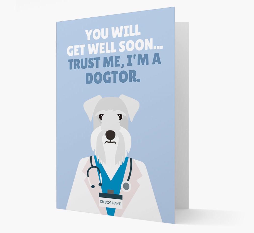 Personalised 'Trust me I'm a Dogtor' Get Well Soon Card