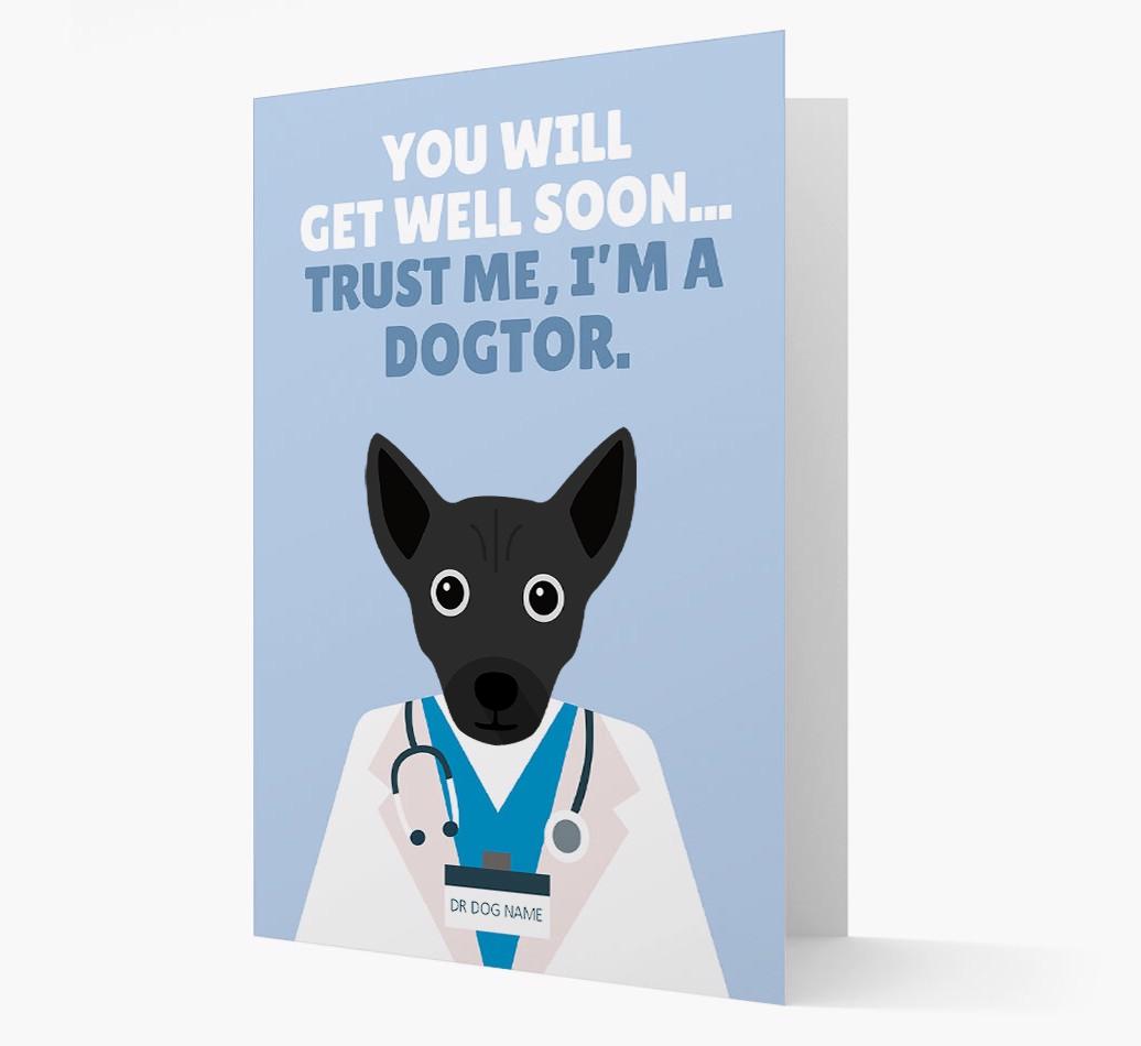 Personalised 'Trust me I'm a Dogtor' Get Well Soon Card