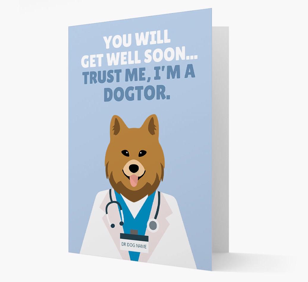 Personalised 'Trust me I'm a Dogtor' Get Well Soon Card